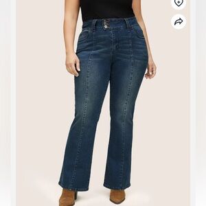 BloomChic Plus Size 2XL Bootcut Button Through Full Length Jeans us20